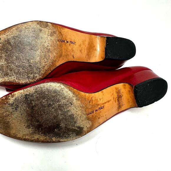 Salvatore Ferragamo Vara Bow Heels Red Narrow - Picture 14 of 15